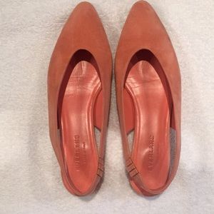 Everlane V-Slingback Flat (Peach color, 7.5)